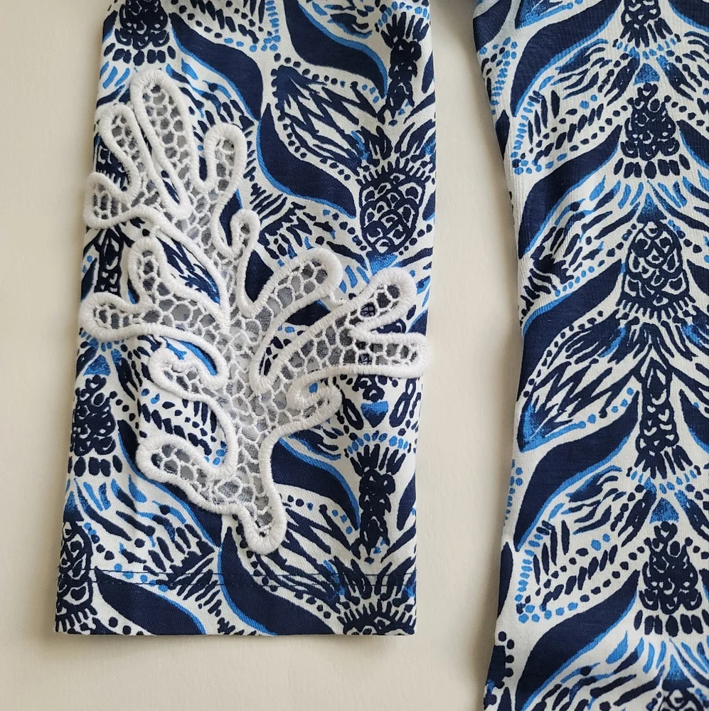 Lilly Pulitzer Marlowe Dress Resort White A Mermaids Tail, Size M - Picture 6 of 14